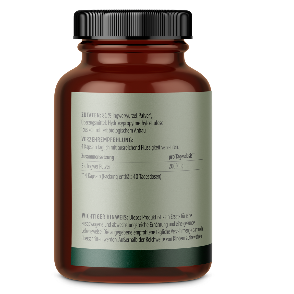 Bio Ingwer Kapseln (160 Kapseln)