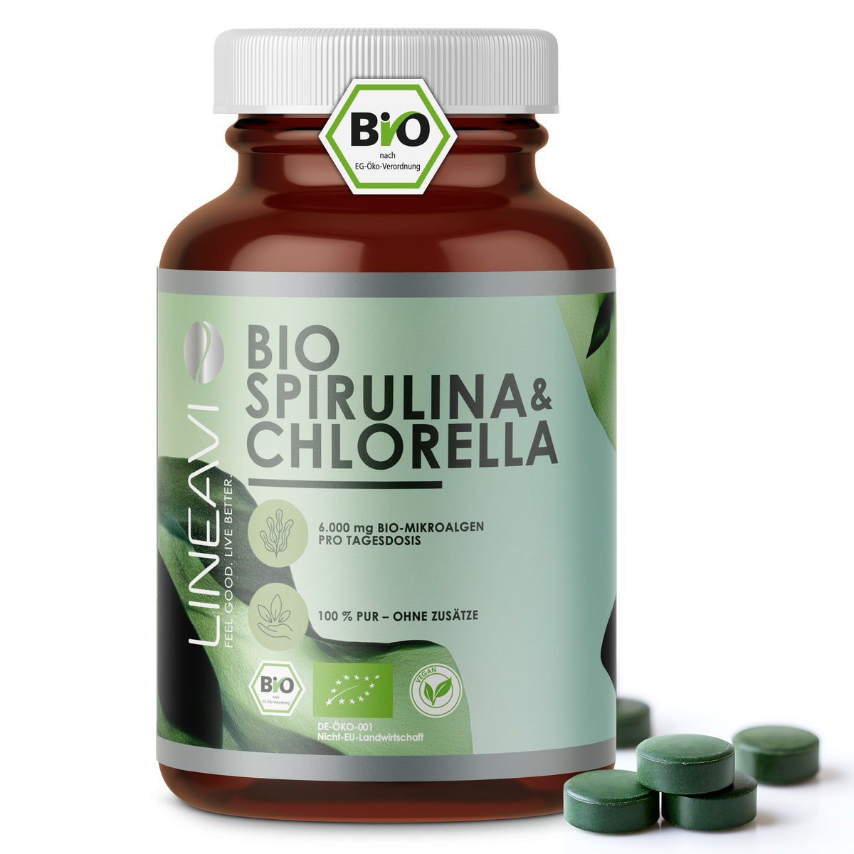 Bio Spirulina & Chlorella (400 Tabletten)