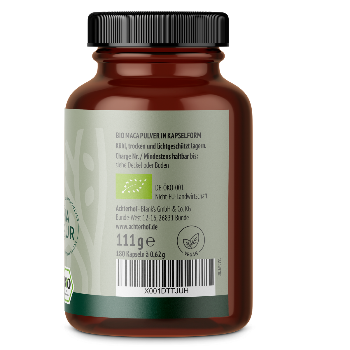 Bio Maca Kapseln (180 Kapseln)