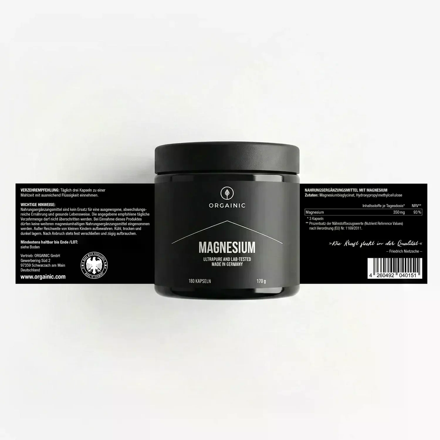 Magnesium Bisglycinat (180 Kapseln)