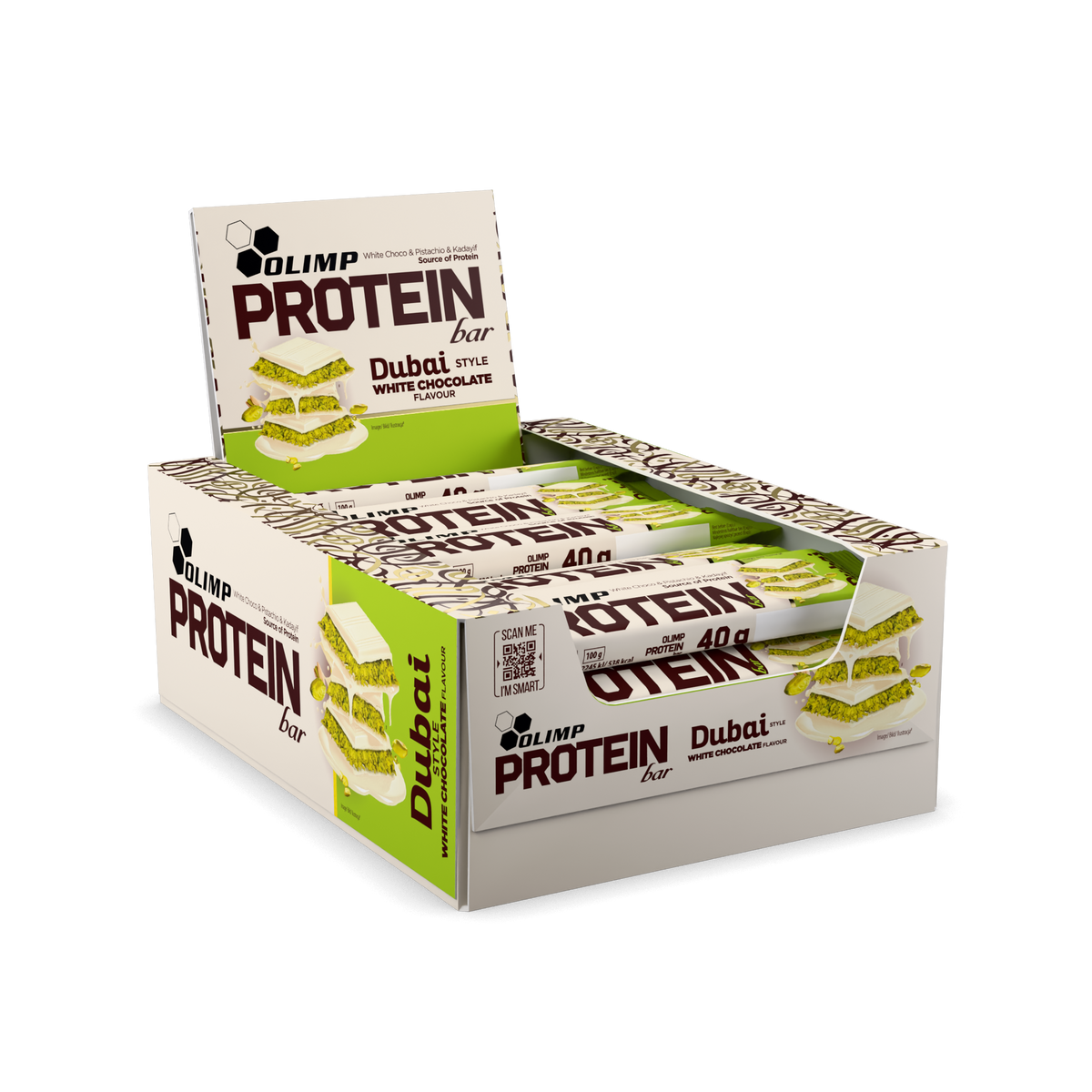 Protein Bar Dubai Style Chocolate (25x40g) Dubai Style White Chocolate