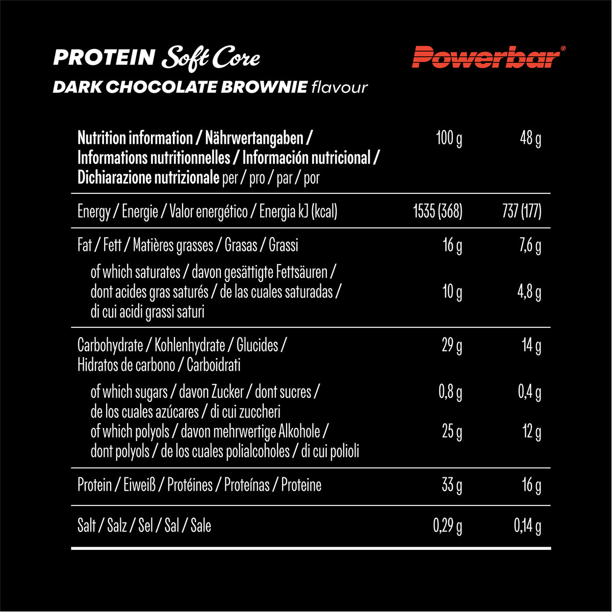 Protein Soft Core (12x48g) Dark Choco Brownie