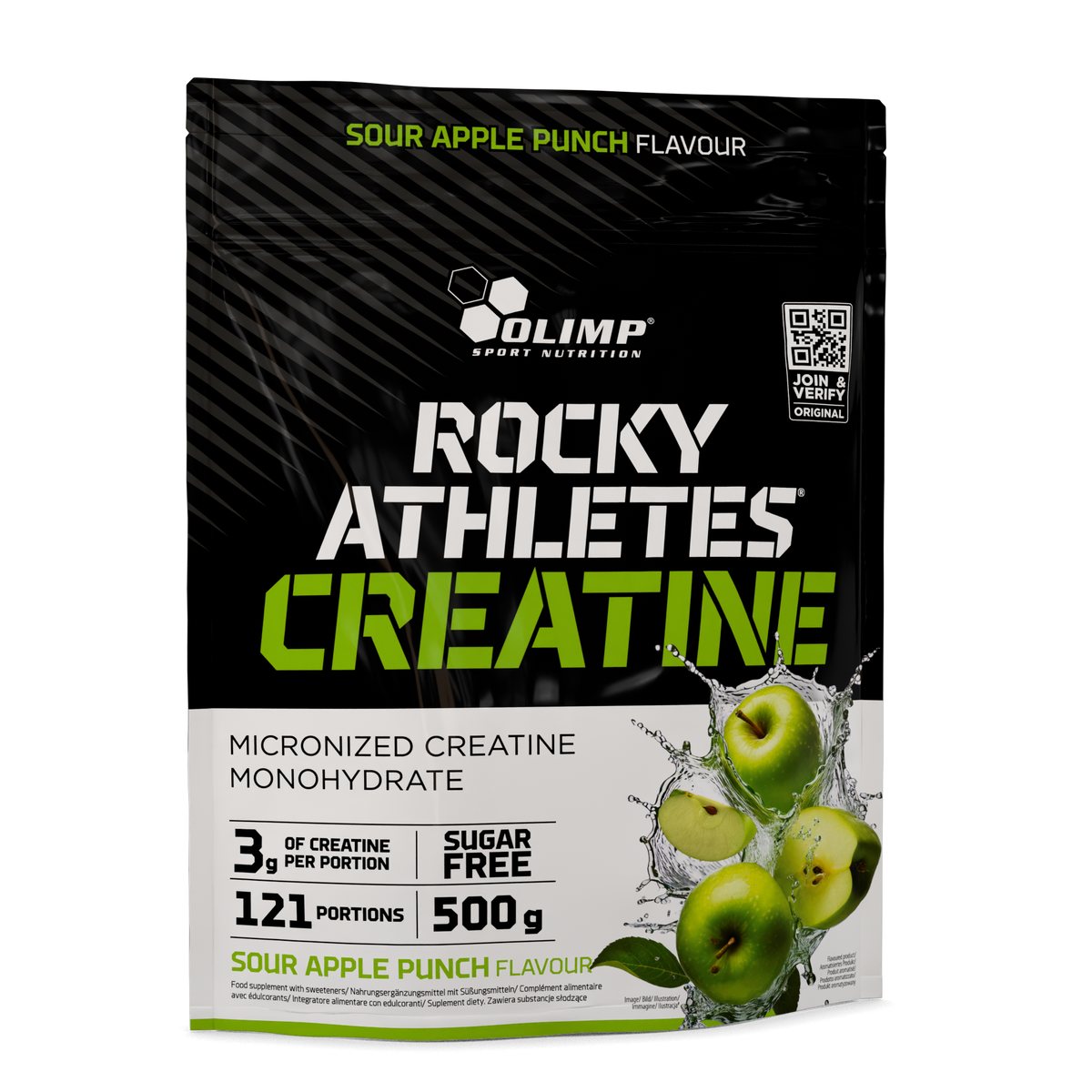 Rocky Athletes Creatine (500g) Sour Apple Punch