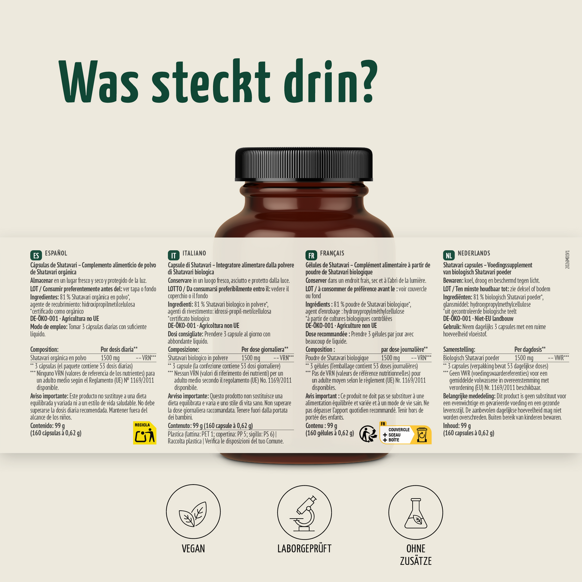 Bio Shatavari Kapseln (160 Kapseln)