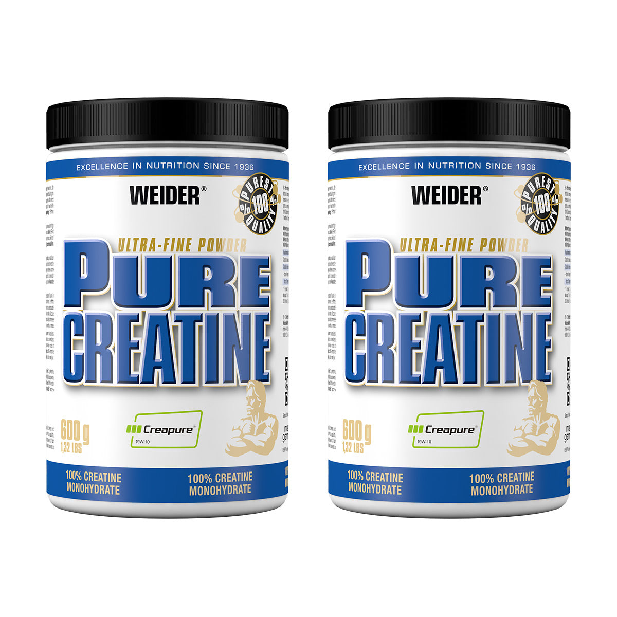 2x Pure Creatine Creapure® (2x600g)
