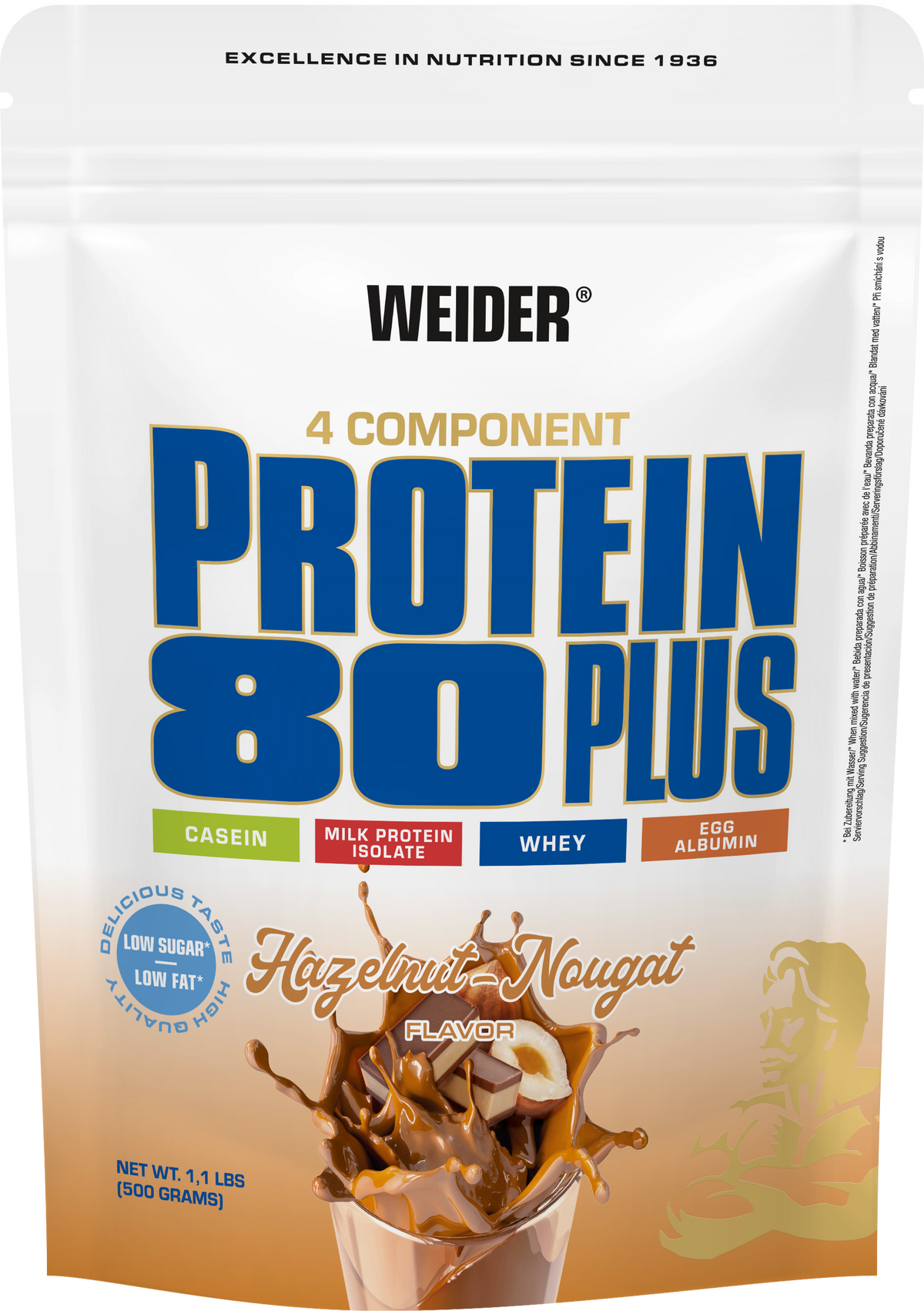 Protein 80 Plus (500g) Haselnuss-Nougat